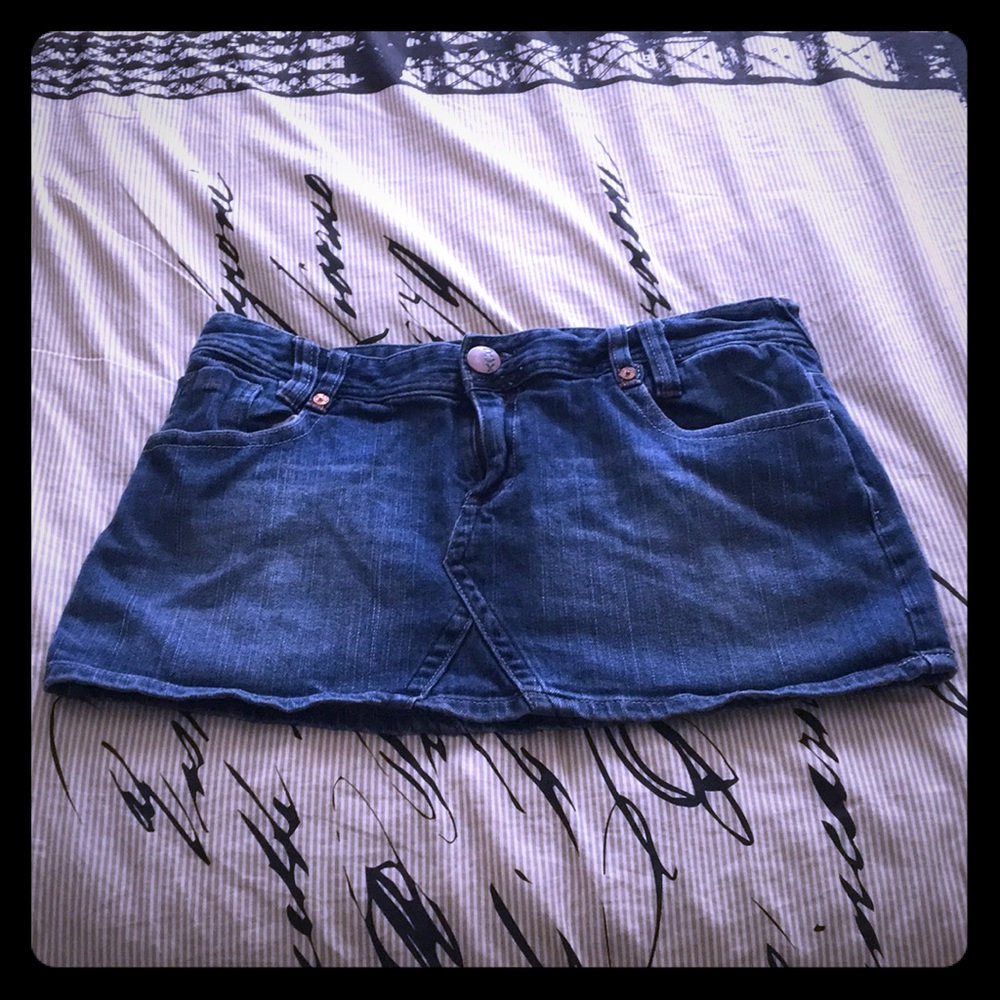 3/$15 Roxy denim mini skirt! Size 11